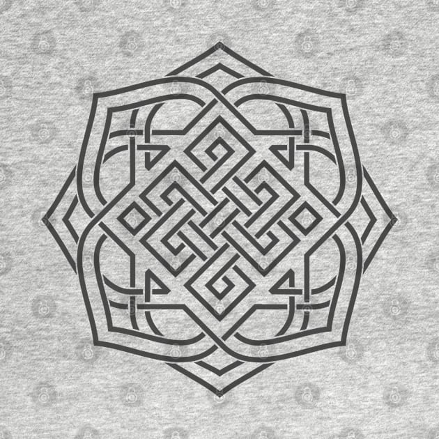 Tibetan Knot Mandala by PONDERPUFFIN